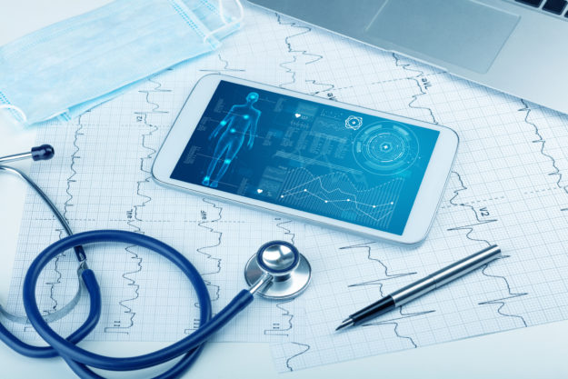 Medical full body screening software on tablet