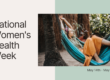 National Women't Health Week. Woman in hammock.