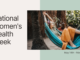 National Women't Health Week. Woman in hammock.